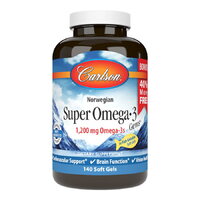 Жирные кислоты Carlson Labs Norwegian Super Omega 3 Gems 1200 mg, 140 капсул