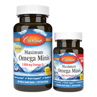 Жирные кислоты Carlson Labs Maximum Omega Minis, 60+20 капсул
