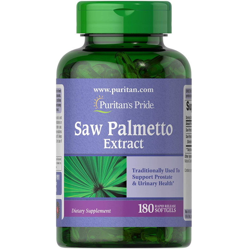 Натуральна добавка Puritan's Pride Saw Palmetto Extract, 180 капсул