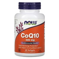 Натуральная добавка NOW CoQ-10 400 mg, 60 капсул