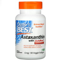 Натуральная добавка Doctor's Best Astaxanthin 6 mg, 90 вегакапсул