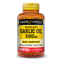 Натуральная добавка Mason Natural Garlic Oil 500 mg, 100 капсул