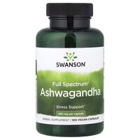 Натуральная добавка Swanson Ashwagandha 450 mg Full Spectrum, 100 капсул