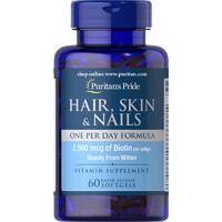 Витамины и минералы Puritan's Pride Hair Skin and Nails One Per Day Formula, 60 капсул