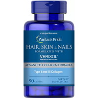 Витамины и минералы Puritan's Pride Hair Skin and Nails with Verisol, 90 каплет