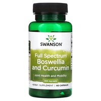 Натуральная добавка Swanson Boswellia and Curcumin Full Spectrum, 60 капсул