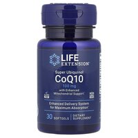 Натуральная добавка Life Extension Super Ubiquinol CoQ10 100 mg with Enhanced Mitochondrial Support, 30 капсул