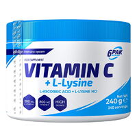 Витамины и минералы 6PAK Nutrition Vitamin C + L-Lysine, 240 грамм