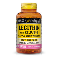 Натуральная добавка Mason Natural Lecithin With Kelp/Vitamin B6 Plus Cider Vinegar, 100 капсул