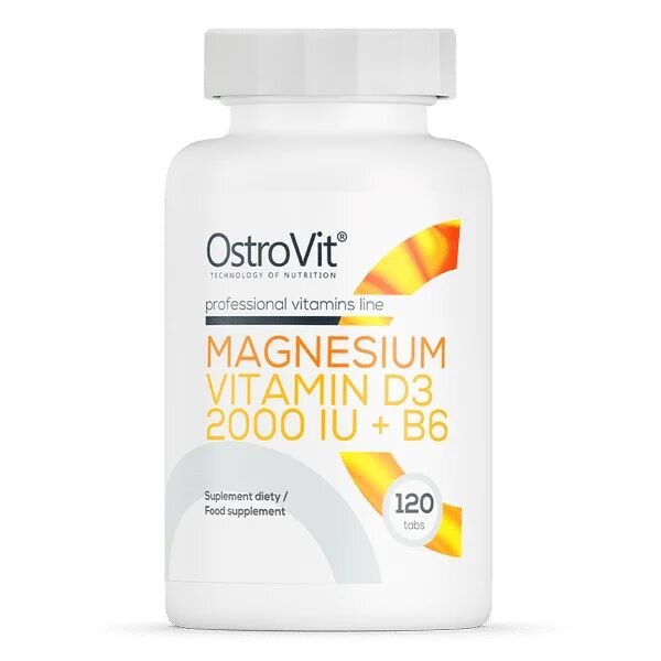 Витамины и минералы OstroVit Magnesium + Vitamin D3 2000 IU + B6, 120 таблеток