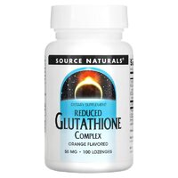 Натуральная добавка Source Naturals Reduced Glutathione Complex, 100 леденцов