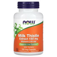 Натуральная добавка NOW Milk Thistle Extract 150 mg, 120 вегакапсул