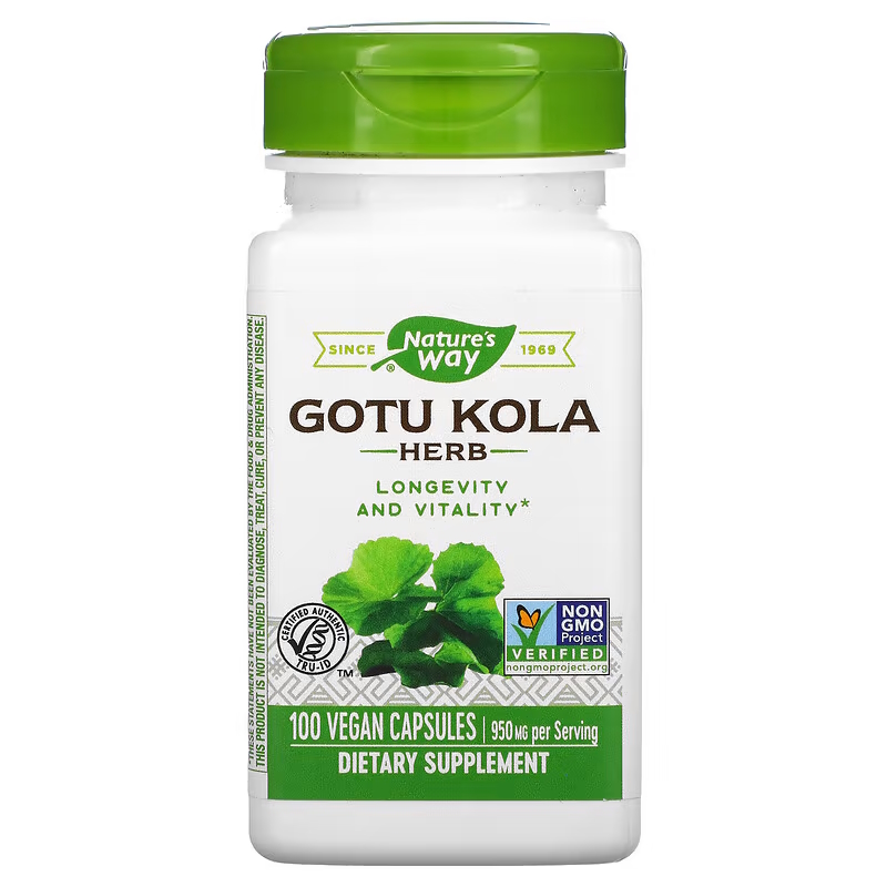 Натуральная добавка Nature's Way Gotu Kola Herb 950 mg, 100 вегакапсул