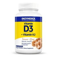 Витамины и минералы Enzymedica Vitamin D3 + Vitamin K2, 60 капсул