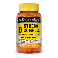 Витамины и минералы Mason Natural Stress B-Complex With Antioxidants + Zinc, 60 таблеток