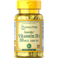Витамины и минералы Puritan's Pride Vitamin D3 400 IU, 100 таблеток
