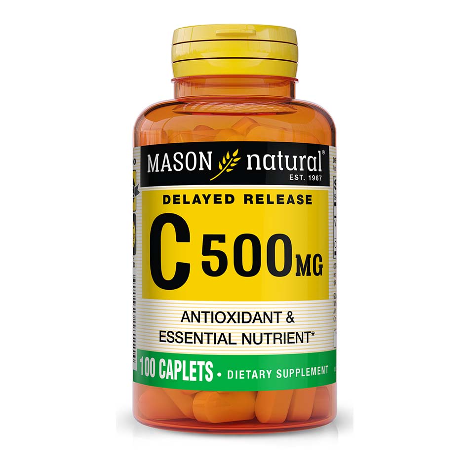 Вітаміни та мінерали Mason Natural Vitamin C 500 mg Delayed Release, 100 каплет