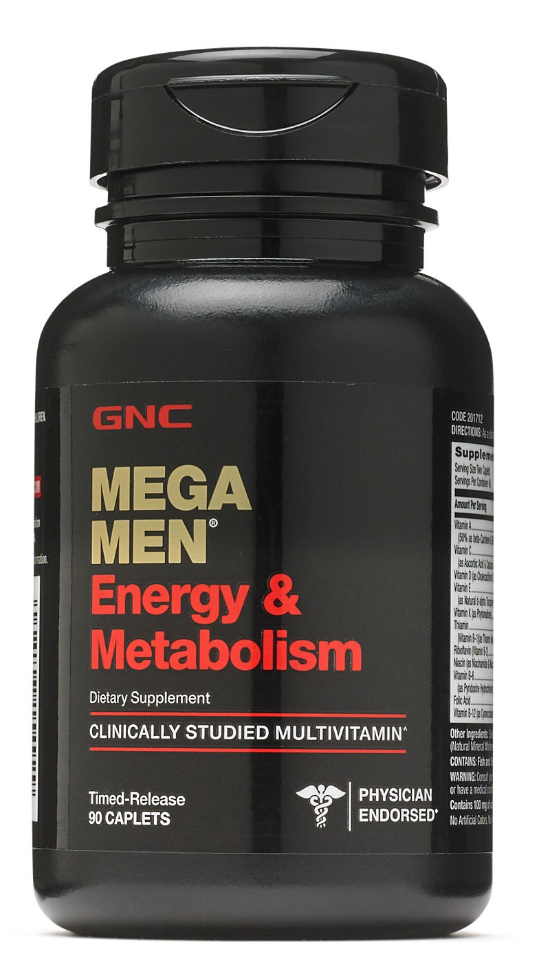 Витамины и минералы GNC Mega Men Energy and Metabolism, 90 каплет
