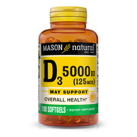 Витамины и минералы Mason Natural Vitamin D3 5000 IU, 100 капсул