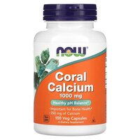 Витамины и минералы NOW Coral Calcium 1000 mg, 100 вегакапсул